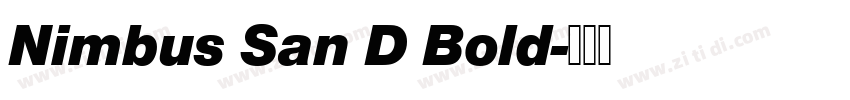 Nimbus San D Bold字体转换